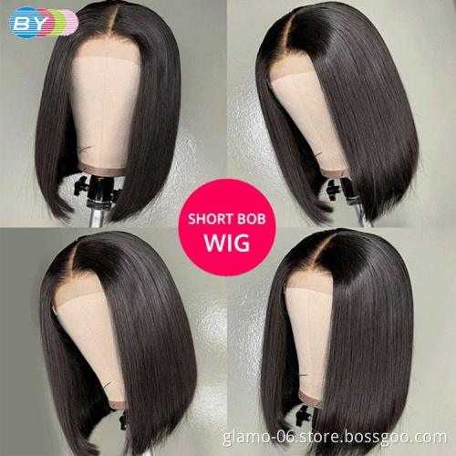 Glueless Front Full Lace Wig Full Lace Human Hair Wig for Black Wholesale Virgin 100% Cheap Short Brazilian Hd Natural Women